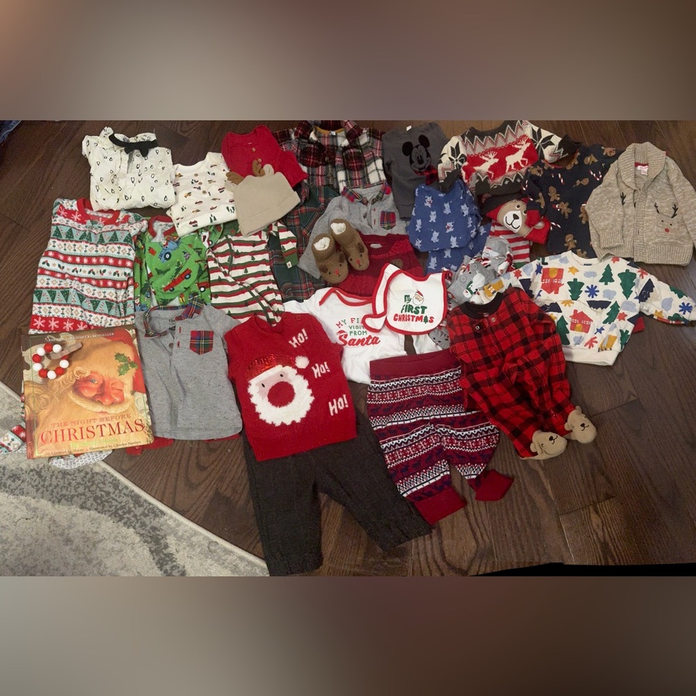 Baby Boy Christmas Clothing Lot